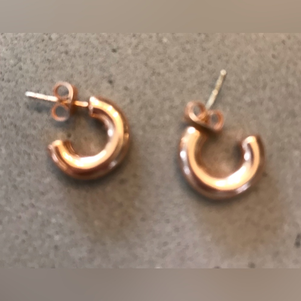 Boutique Rose Gold Hoop Earrings